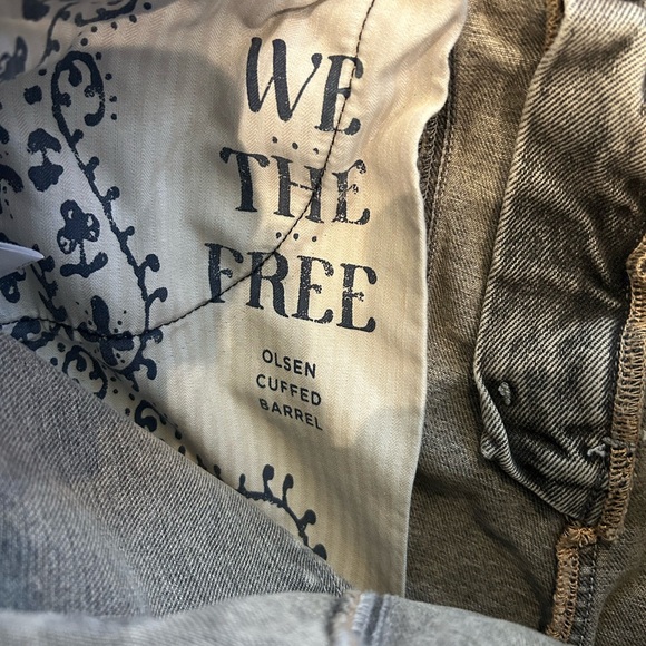 We The Free Brown Denim Cropped Barrel Jeans - Picture 6 of 8